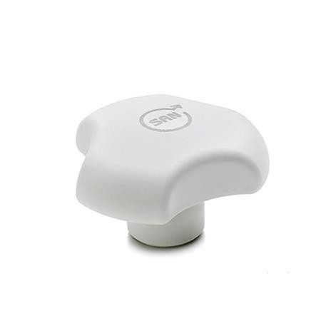 GN5342-Three-Lobed-Knobs-Plastic-Antimicrobial-WSA-White-RAL-9016-matte-finish.jpg